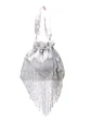 Silver Tubelight Handwork Party Wear Potli Bag
