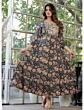 Women Printed Viscose Rayon Gown Kurta (Multicolor)