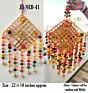 Handmade Colorful Ring Pom Pom Tassel Hanging for Home/Office/Hall Decoration,Diwali Eid , Multi-Coloured
