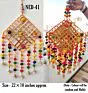 Handmade Colorful Ring Pom Pom Tassel Hanging for Home/Office/Hall Decoration,Diwali Eid , Multi-Coloured