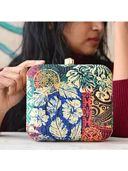 Women Multicolour Printed Clutch