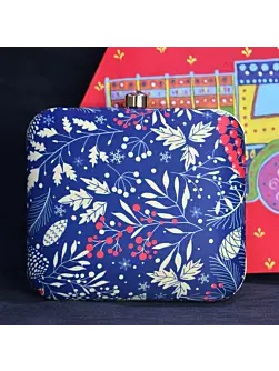 Woman Blue Printed Clutch