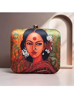 Women Elegant Lady Printed Clutch