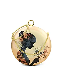 Woman Blooming Grace Round Clutch
