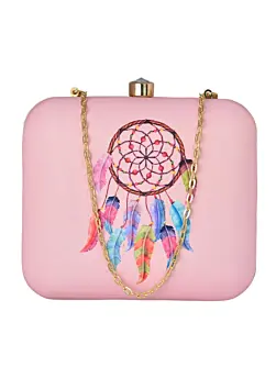 Woman Tassle Print Clutch