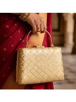 Women Gota Patti Fabric Clutch