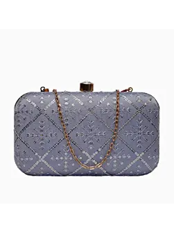 Women Embroidered Grey Background Cloth