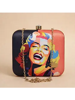 Women Marilyn Monroe Printed Clutch