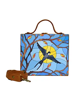 Woman Sun Backdrop Bird Clutch