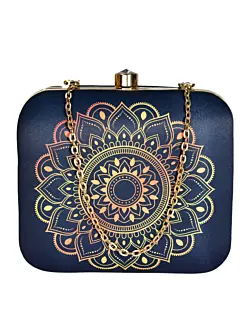 Woman Golden Mandala Clutch