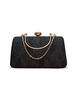 Women Noir Royale Embroidery Clutch