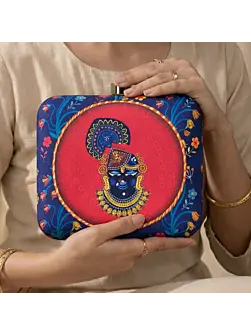 Women Krishna Printed Clutch