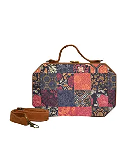 Woman Mosaic Tiles Print Clutch