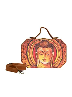 Woman Peace Buddha Print Clutch