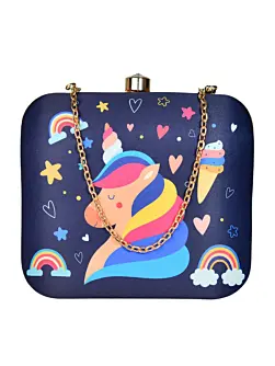 Women Unicorn Printed Clutch
