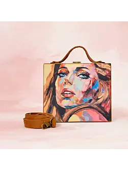 Women Blue Eyes Girl Portrait Clutch
