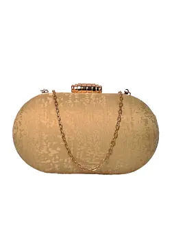 Woman Gold Glitter Clutch