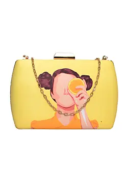 Women Lemon Girl Clutch