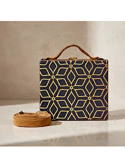 Woman Rustic Floral Symmetrical Suitcase Style