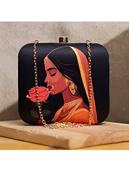 Indian Woman Portrait Clutch