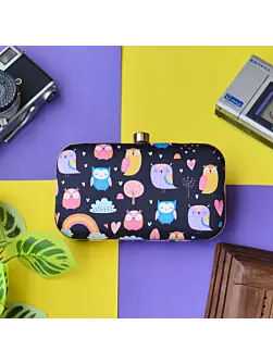 Women Owl Printed Clutch