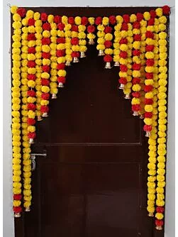 Artificial Marigold Garlands Flowers Door Toran Door Hanging
