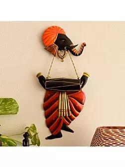 Lord Ganesha Playing Dholak Wall Hanging