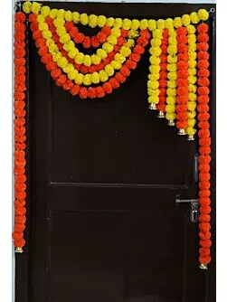 Door Hanging Artificial Marigold Garlands Flowers Door Toran 