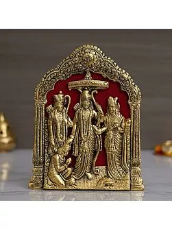 Metal Lord Ram Ji/Ram Darbar Idol Statue Murti for Home and Office Decor (Lord Ram), Gold, Pack of 1
