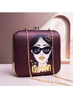 Women Girl Boss Printed Clutch