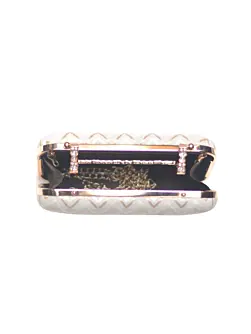 Women White Embroidery Party Clutch
