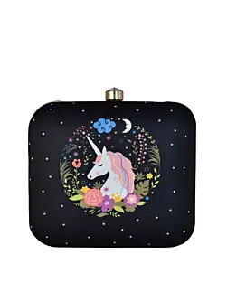 Women Graceful Unicorn Printed Clutch
