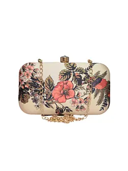 Women Red Floral Printed Clutch
