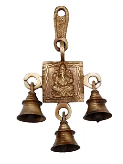 Lord Ganesha Brass Wall Hanging Bells