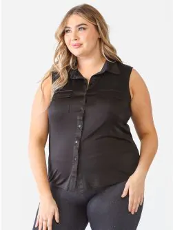 Plus sleeveless shirt top