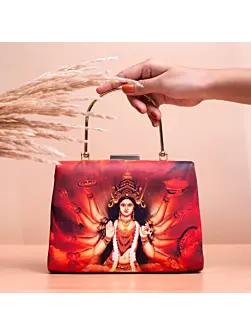 Women Goddess Durga Printed Clutch