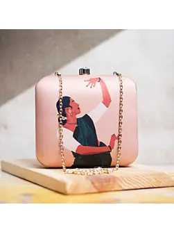 Women Elegant Lady Printed Clutch