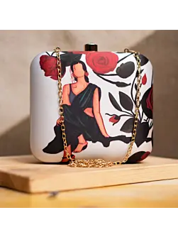 Women Portrait Printed Clutch