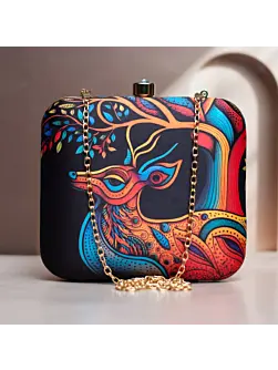 Woman Colorbust Deer Elegance Printed Clutch