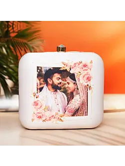 Women Pink Roses Printed Customized Clutch