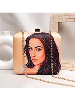 Women Portrait Caricature Personalised Clutch