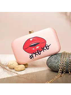 Woman Xoxo Printed Clutch