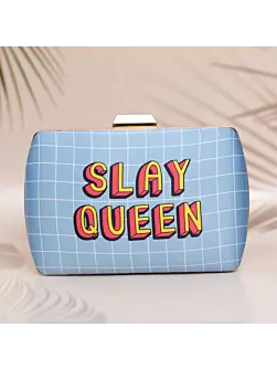Woman Slay Queen Printed Clutch