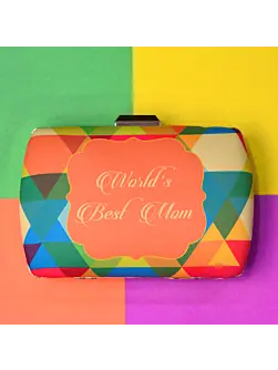 Women Customised Mother's Day Printed Clutch