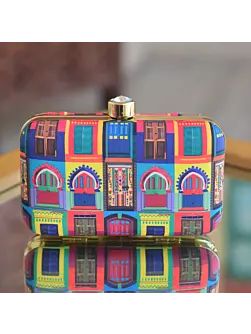Women Mother Daughter Twinning Printed Clutch