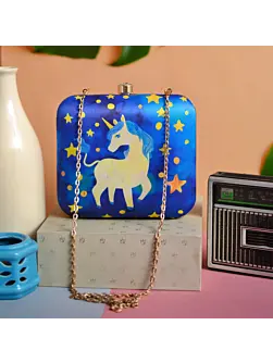 Women Unicorn Printed Clutch