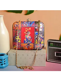 Women Madhubani Printed Clutch