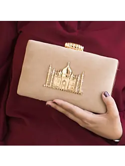 Women Party Clutch with Tajmahal Motif