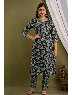 Indian cotton kurta set USA, salwar kameez online USA, cotton suit women USA, ready made ethnic wear,