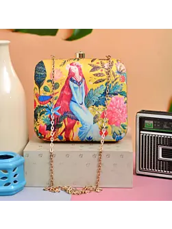 Women Cinderella Printed Clutch